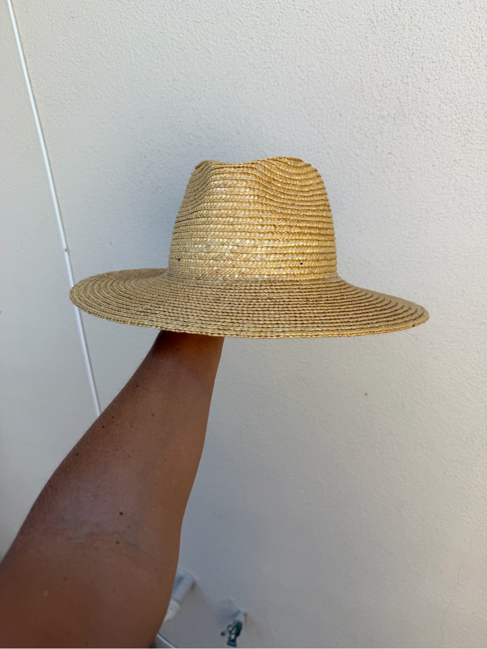 Brixton Wide-Brim Straw Fedora - Natural